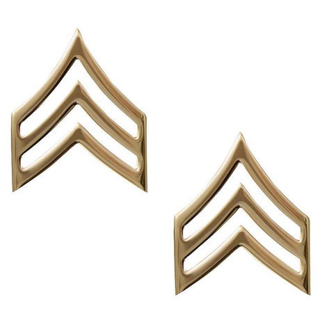 Army Sergeant E-5 Brass Insignia Set