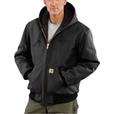 Carhartt Men's Duck Quilted Flannel Lined Active Jac Hooded Jacket