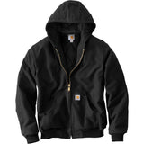 Carhartt Men's Duck Quilted Flannel Lined Active Jac Hooded Jacket