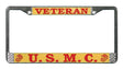 USMC Veteran License Metal Plate Frame