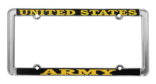 United States Army Thin Rim Metal License Plate Frame