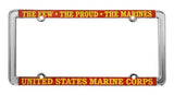 United States Marine Corps Thin Rim Metal License Plate Frame