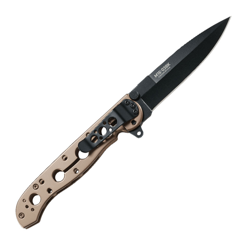 CRKT M16-03BK Bronze 3.55-Inch Black Blade Folding Knife