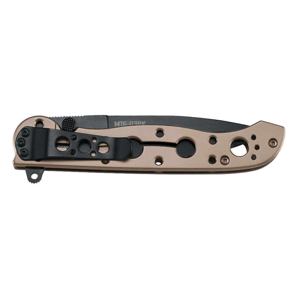 CRKT M16-03BK Bronze 3.55-Inch Black Blade Folding Knife