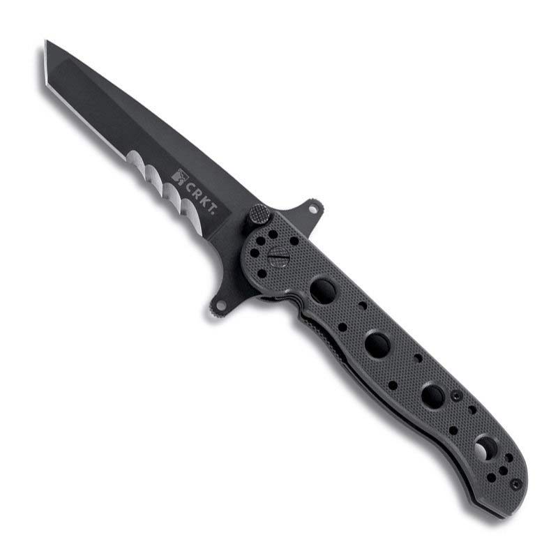 CRKT M16-13 Black G10 Handle Tanto Point Combo Edge Knife - M16-13SFG