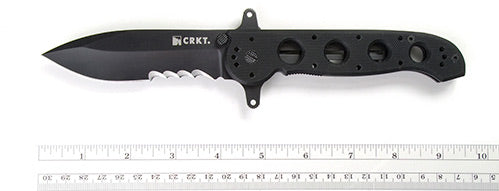 CRKT M21 Big Dog-Black G10 Handle Veff Combo Edge Folding Knife - M21-14SFG