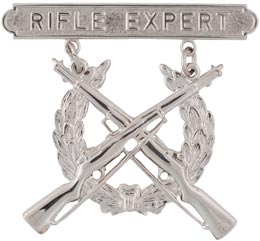 Rifle Expert No Shine Marine Corps Insignia