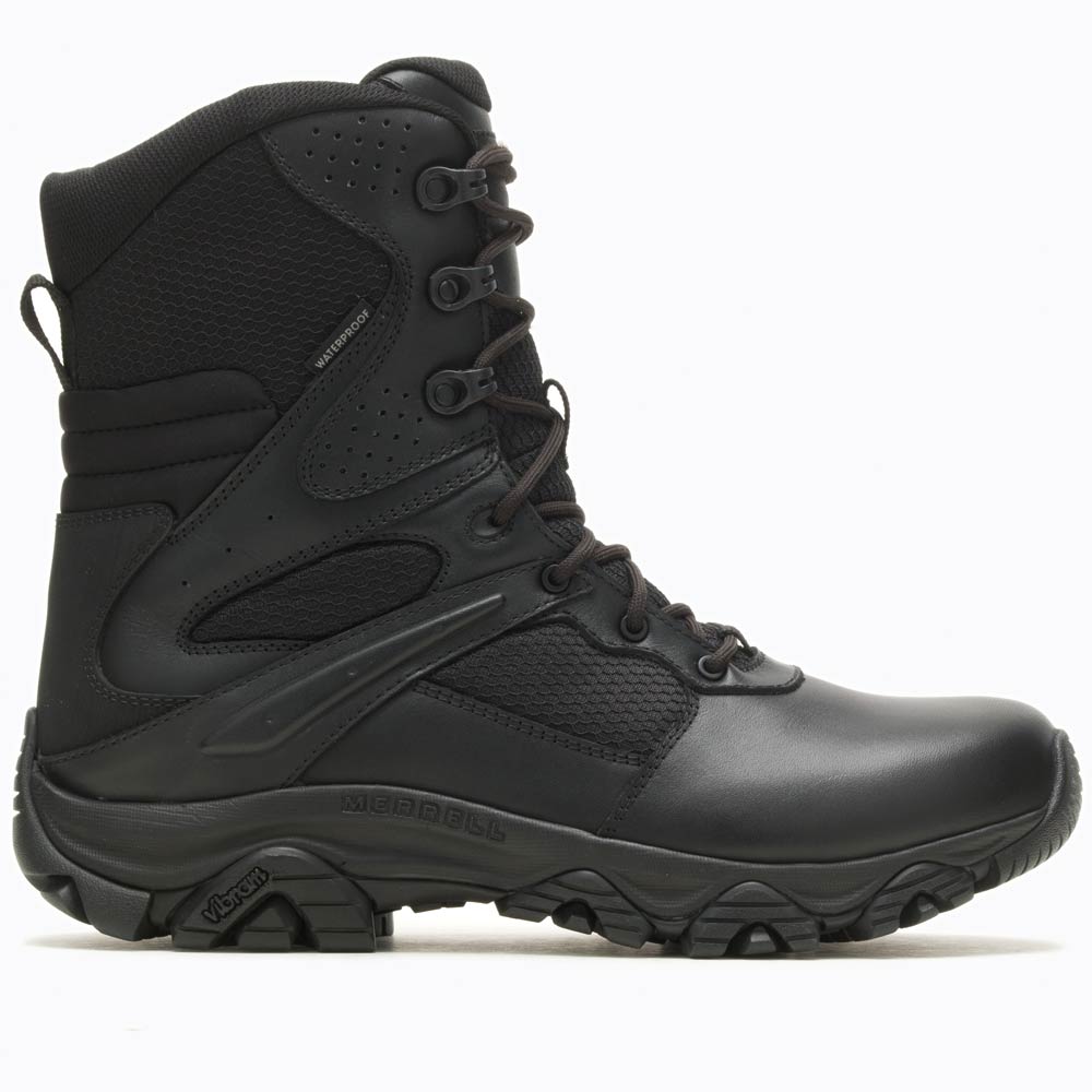 Merrell Tactical Moab 3 Response Black 8-inch Waterproof Uniform Boot