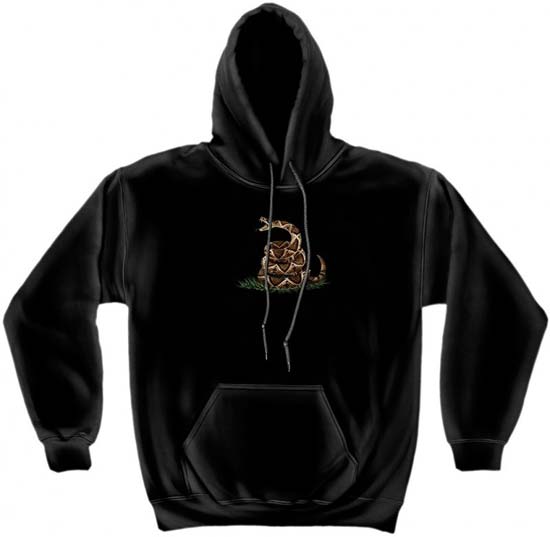 Don't Tread On Me Hooded Black Sweatshirt