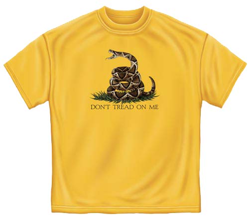 Don't Tread on Me Military T-shirt - Yellow