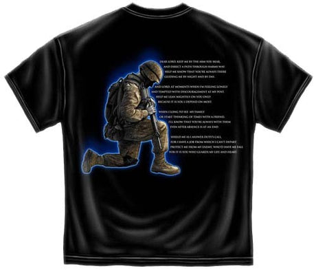 Valor Service Honor Soldiers Prayer T-shirt