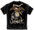 Rustic Semper Fidelis USMC T-shirt - Black