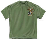 Rustic Semper Fidelis USMC T-shirt - Green