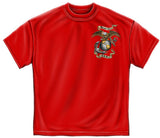 Rustic Semper Fidelis USMC T-shirt - Red