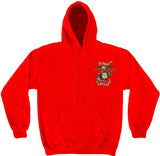 Rustic Semper Fidelis USMC Hoodie - Red