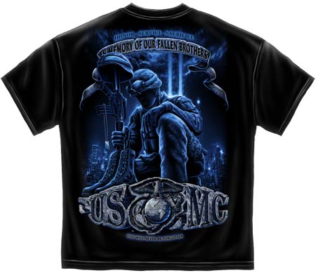 USMC Fallen Brothers 911 Memorial T-shirt | US Marines Tee Shirt ...