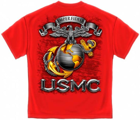 USMC Semper Fidelis Red T-shirt