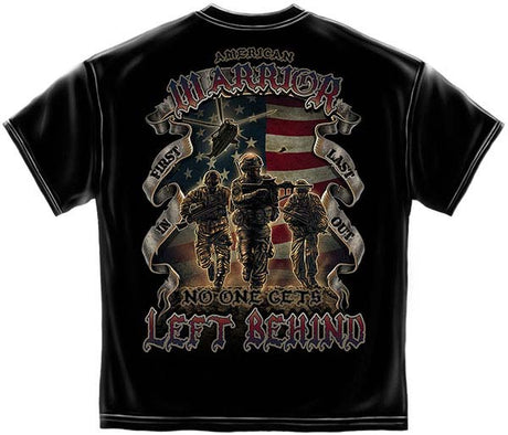 American Warrior No One Left Behind T-Shirt- Black