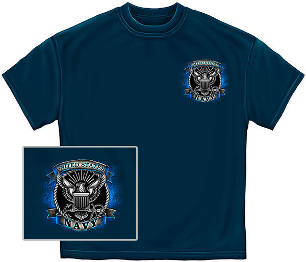 Navy Service Honor Sacrifice T-Shirt - Navy Blue