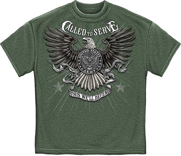 Army Called to Serve T- Shirt - Heather Green