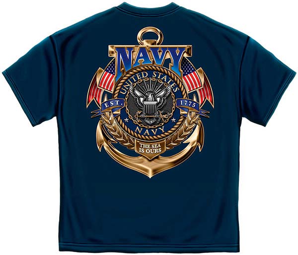 Navy The Sea Is Ours T-Shirt - Navy Blue