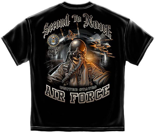 Air Force Second to None T-Shirt - Black