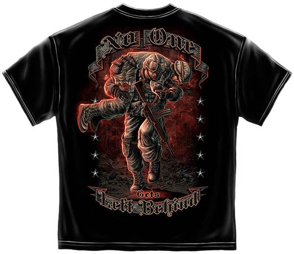 No One Gets Left Behind Soldier T-Shirt - Black