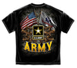 US Army Double Flag T-Shirt - Black