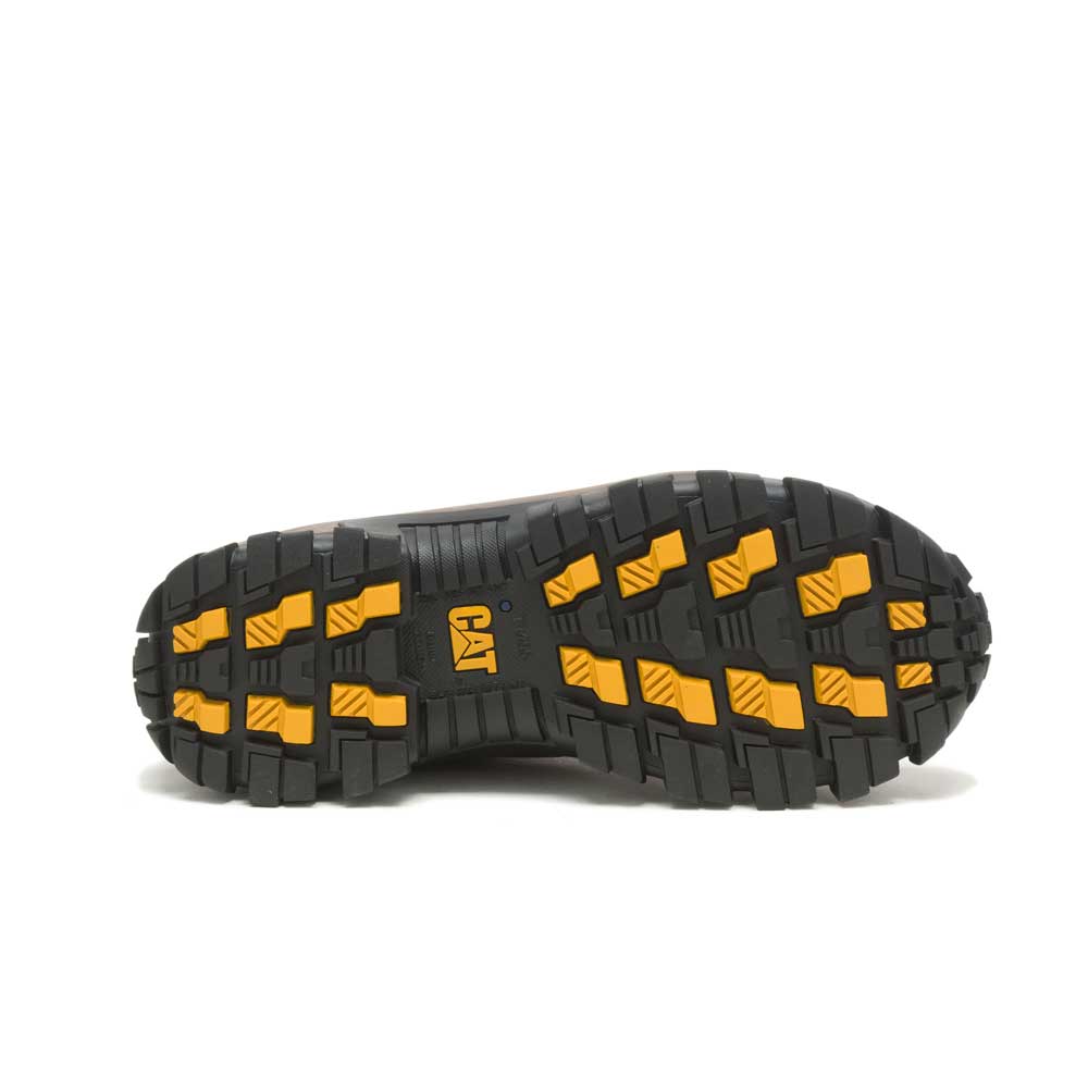 CAT Invader Dark Brown Steel Toe Work Shoe
