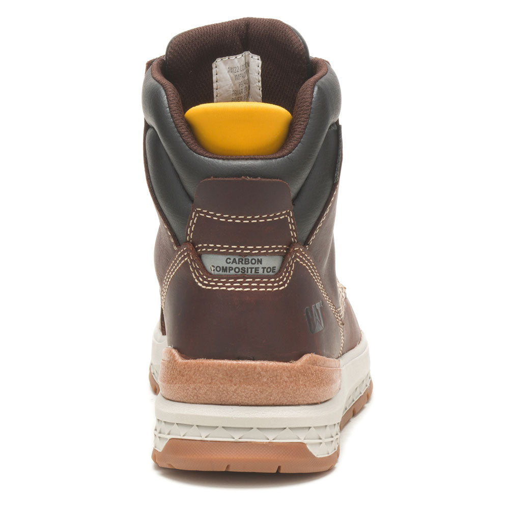 CAT Impact Brown 6-Inch Waterproof Composite Moc Toe Wedge Men's Work Boot