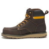 CAT Calibrate Brown 6-Inch Steel Moc Toe Wedge Men's Work Boot