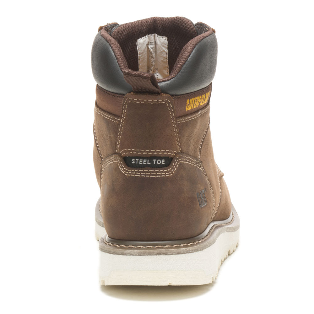 CAT Calibrate Khaki 6-Inch Steel Moc Toe Wedge Men's Work Boot