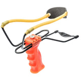 SE Orange Wrist-Brace Slingshot with Sturdy Iron Frame and Molded Grip