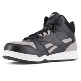 Reebok Men's BB4500 Mid Grey/Black Composite Toe Retro Work Sneaker