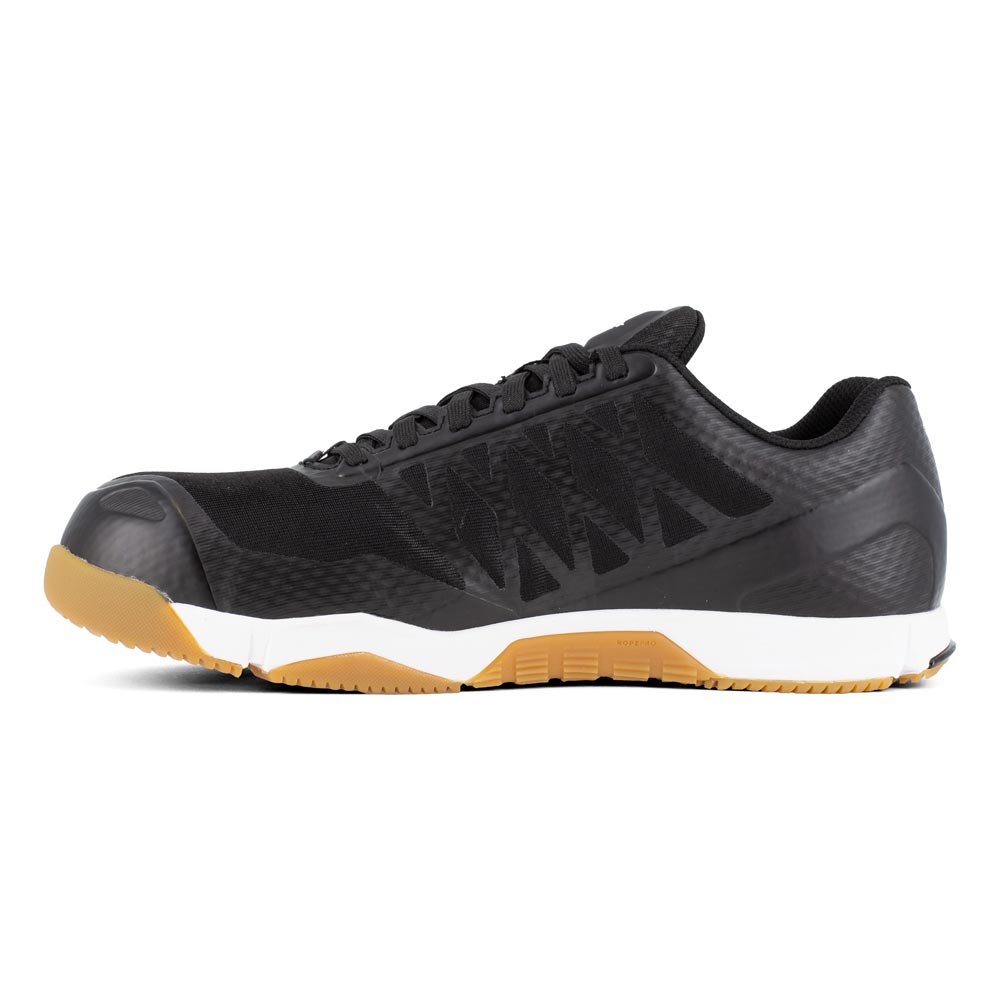 Reebok Men's Speed TR Black Gum Sole Composite Toe Lightweight Work Shoe