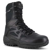 Reebok Rapid Response 8 inch Waterproof Black Side Zip Tactical Boots - RB8877