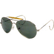 Air Force Style Aviator Sunglasses with Cable Temples