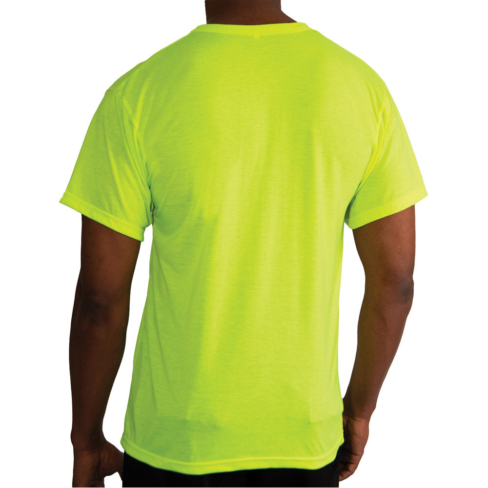 Rothco Men's Moisture Wicking Safety Green Pocket T-Shirt