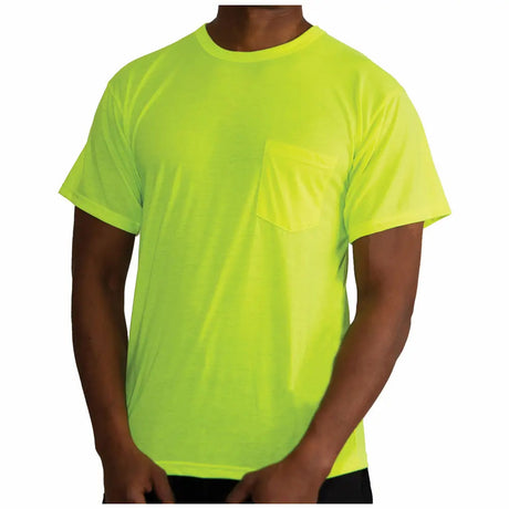 Rothco Men's Moisture Wicking Safety Green Pocket T-Shirt