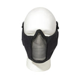 Steel Mesh Half Airsoft Face Mask with Ear Guard