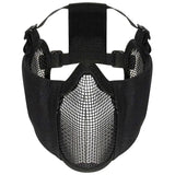 Steel Mesh Half Airsoft Face Mask with Ear Guard