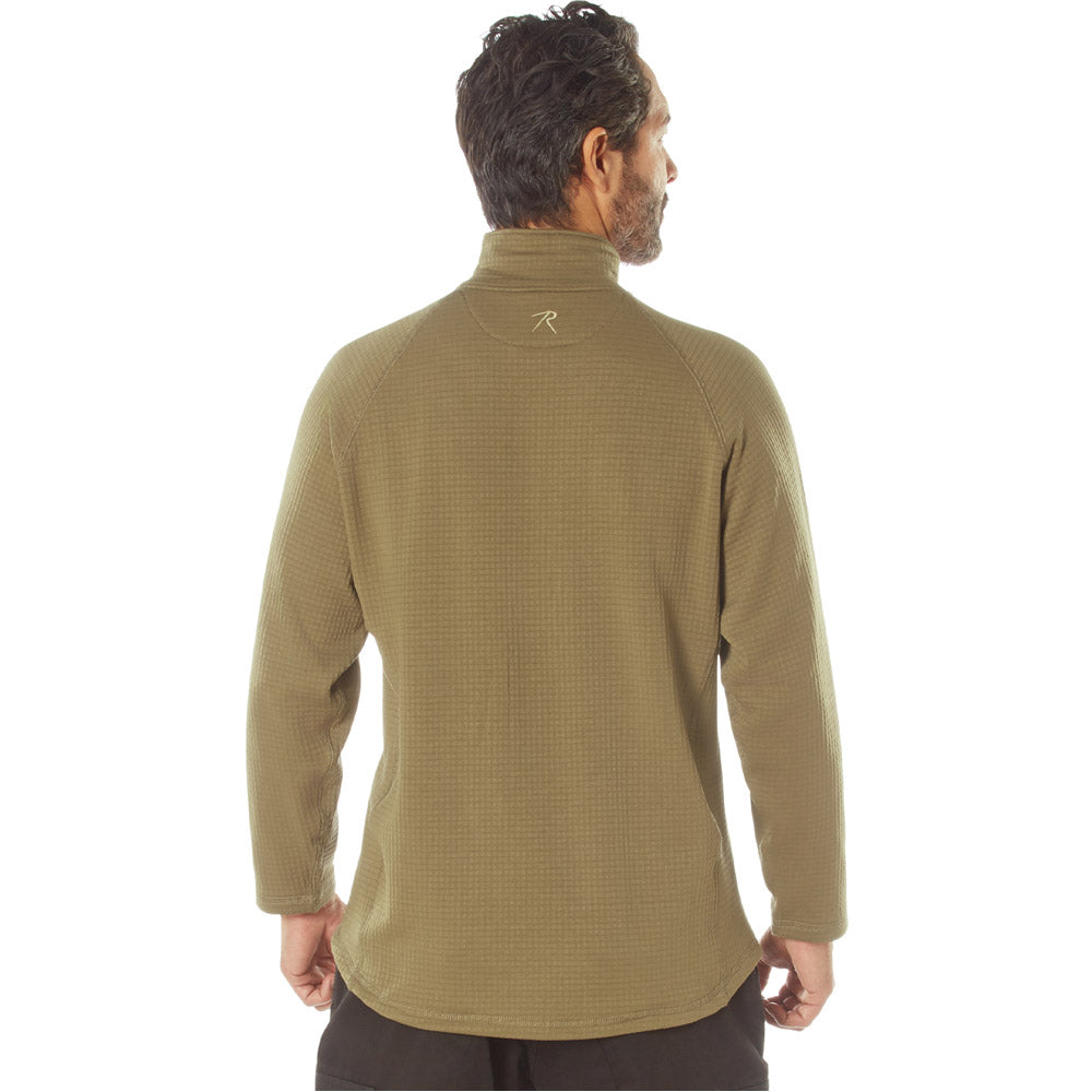 Rothco Quarter Zip Grid Fleece Pullover Shirt