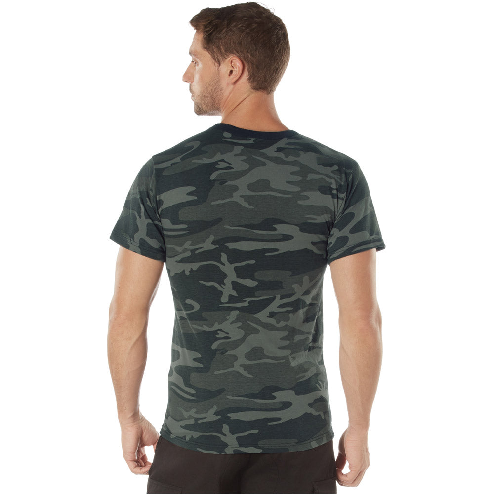 Black Camouflage Crew Neck T-Shirt