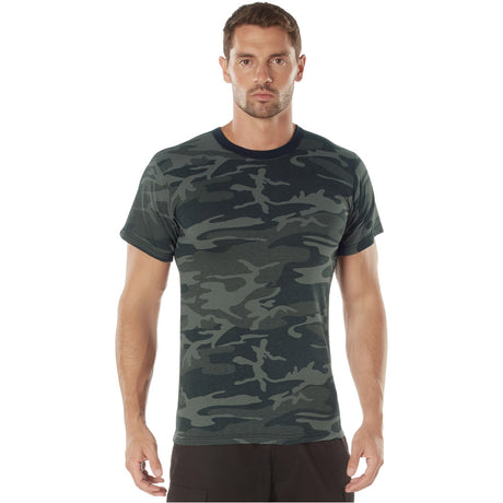 Black Camouflage Crew Neck T-Shirt