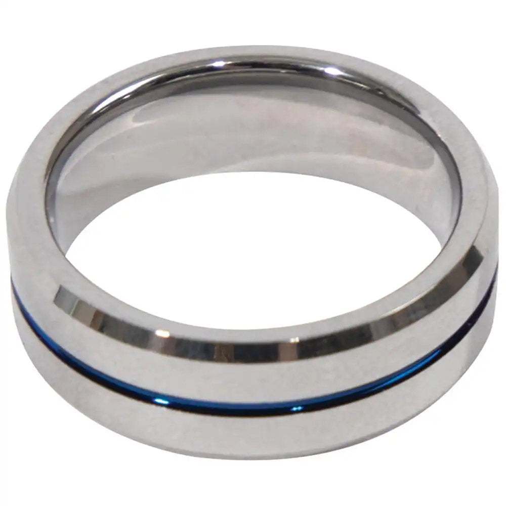 Thin Blue Line Police 8mm Tungsten Ring