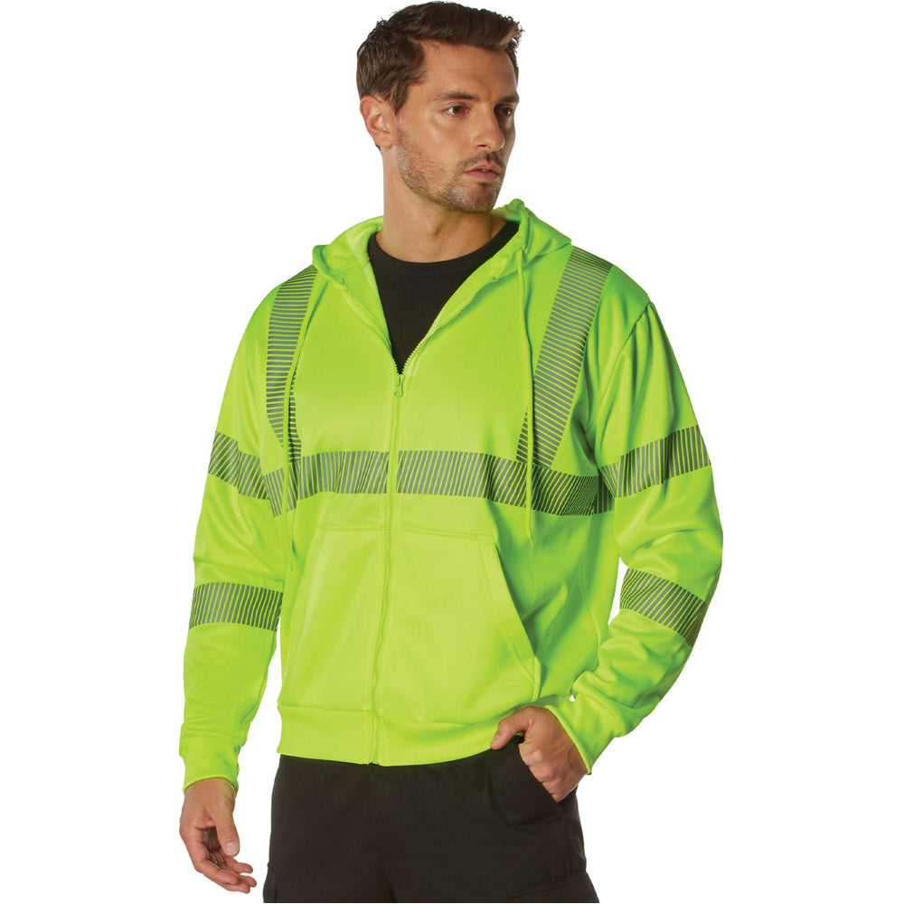 Rothco Hi-Vis Green Men's Performance Zip Hoodie