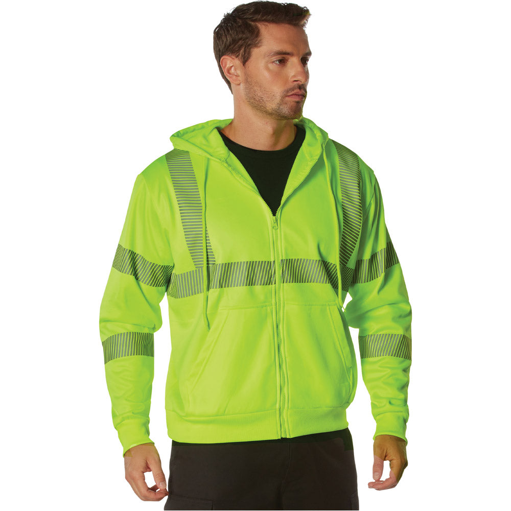 Rothco Hi-Vis Green Men's Performance Zip Hoodie