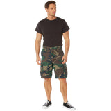 Vintage Woodland Camouflage Cargo Shorts