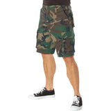 Vintage Woodland Camouflage Cargo Shorts