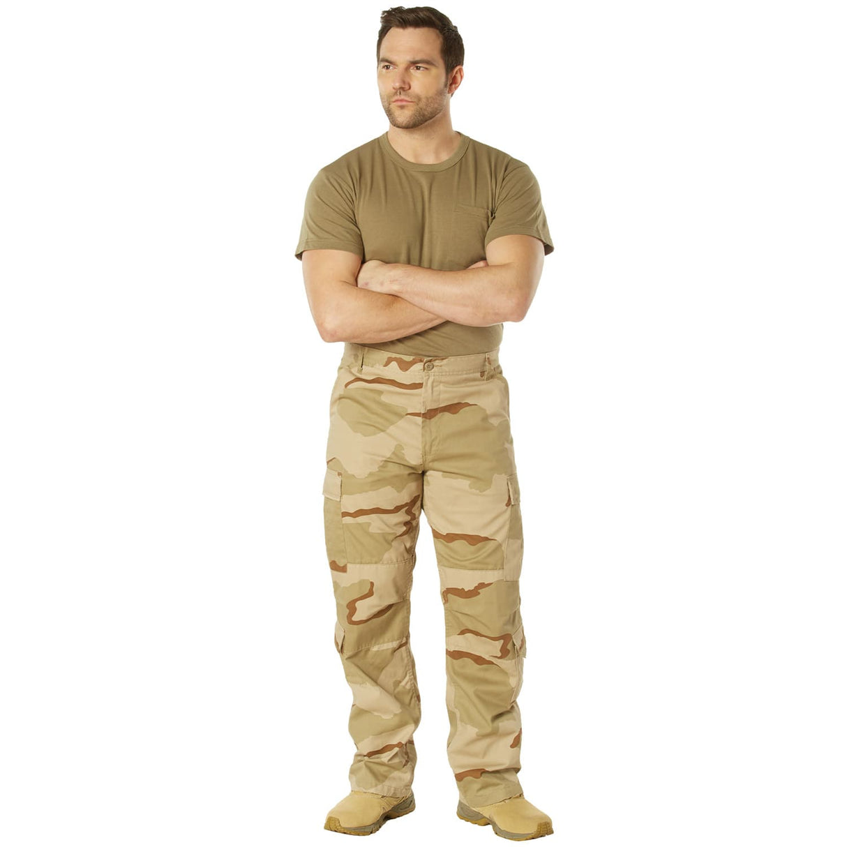 Vintage Tri-Color Desert Camo Paratrooper Cargo Pants